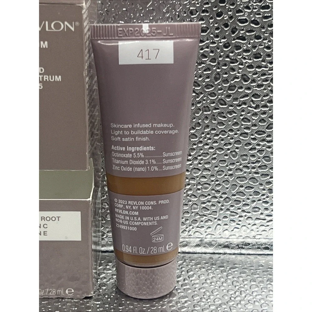 Revlon Illuminance Tinted Serum, Triple Hyaluronic Acid, SPF 15, 417 Warm Carmel
